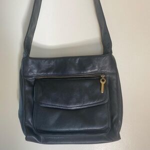 Black Leather Shoulder Bag